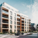 fountain complex apartment residential buildings quarter outdoor facilities